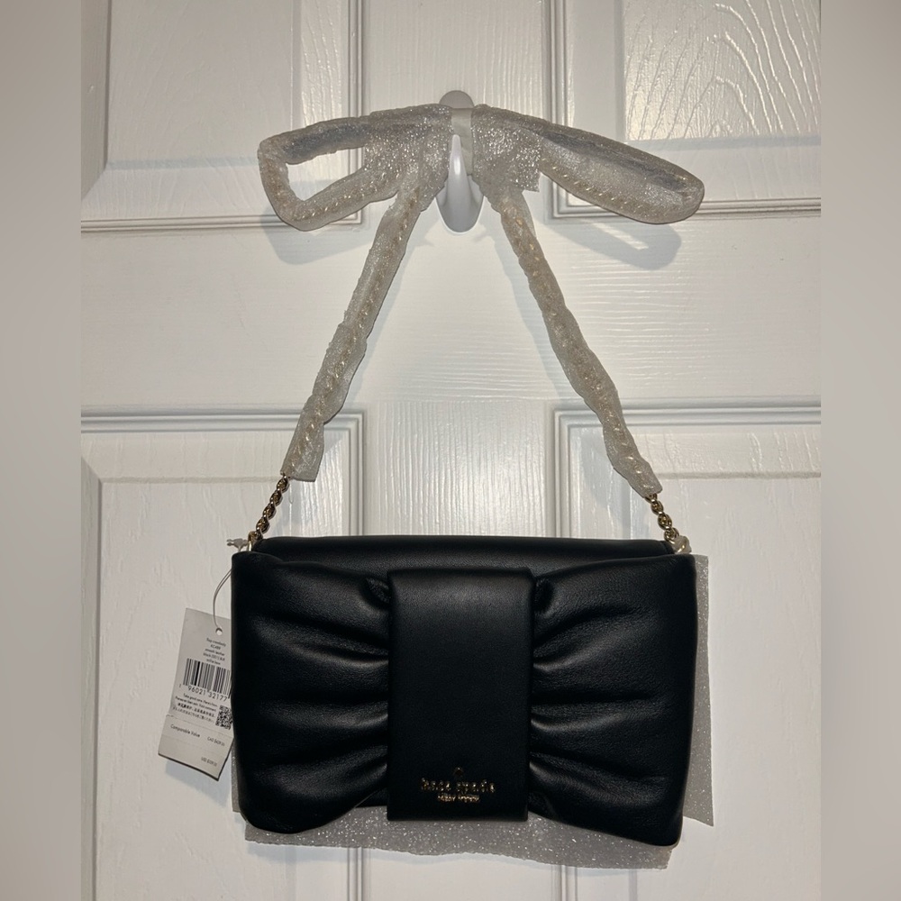 Kate Spade Bow Clutch/Bag with Gold Hardware